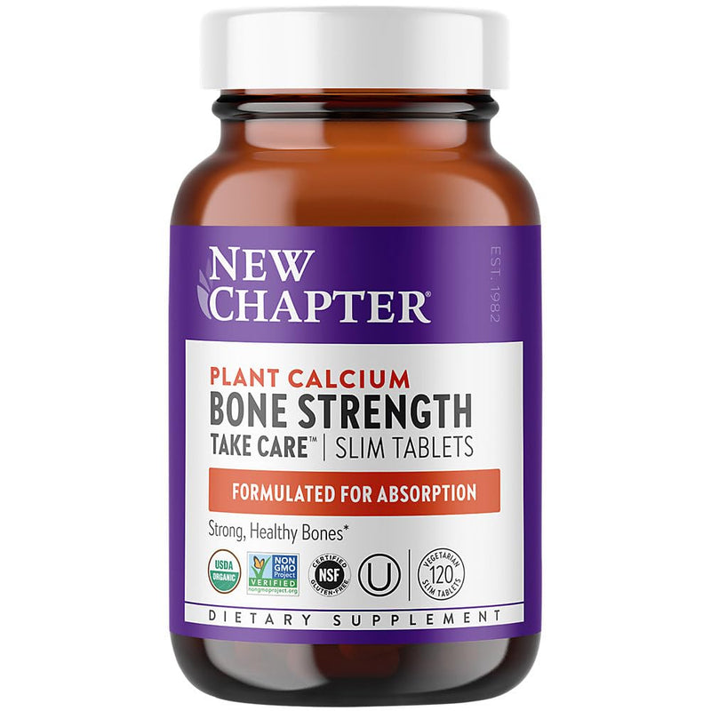 New Chapter Calcium Supplement â€“ Bone Strength Organic Plant Calcium with Vitamin K2 + D3 + Magnesium, Vegetarian, Gluten Free - 120 count (40 day supply)