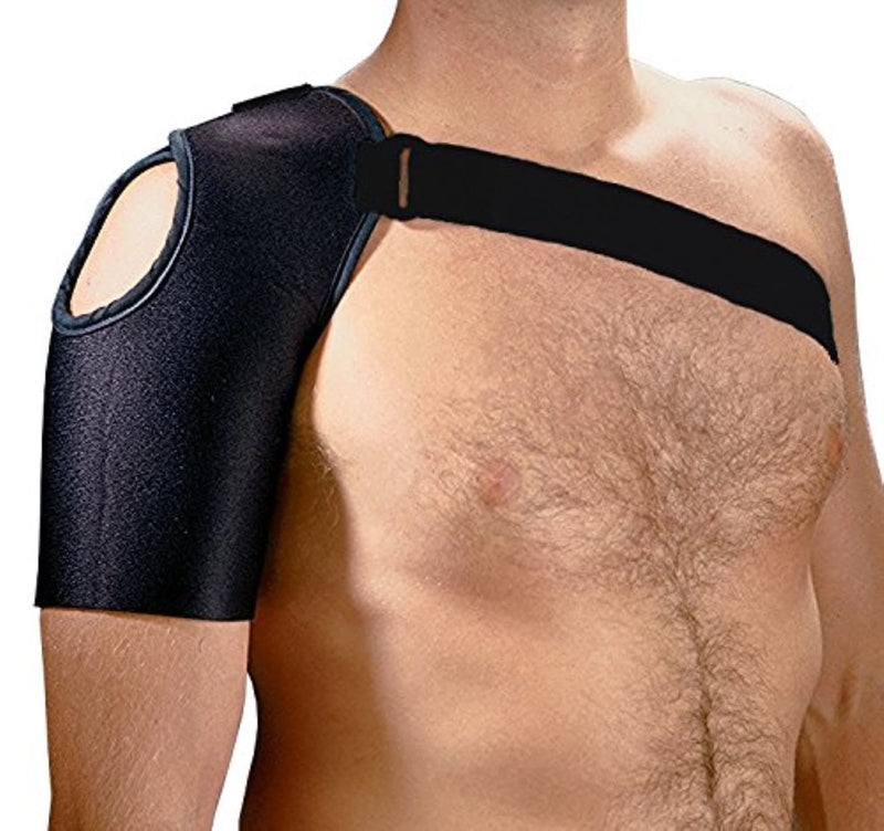 [Australia] - Rolyan MFC II Unilateral Shoulder Orthosis for Right Shoulders, Upper Arm Support with Lycra & Spandex Sleeve for Sports Injuries, Shoulder Strains, Tendonitis, & Torn Ligaments, Limits Motion, Medium 