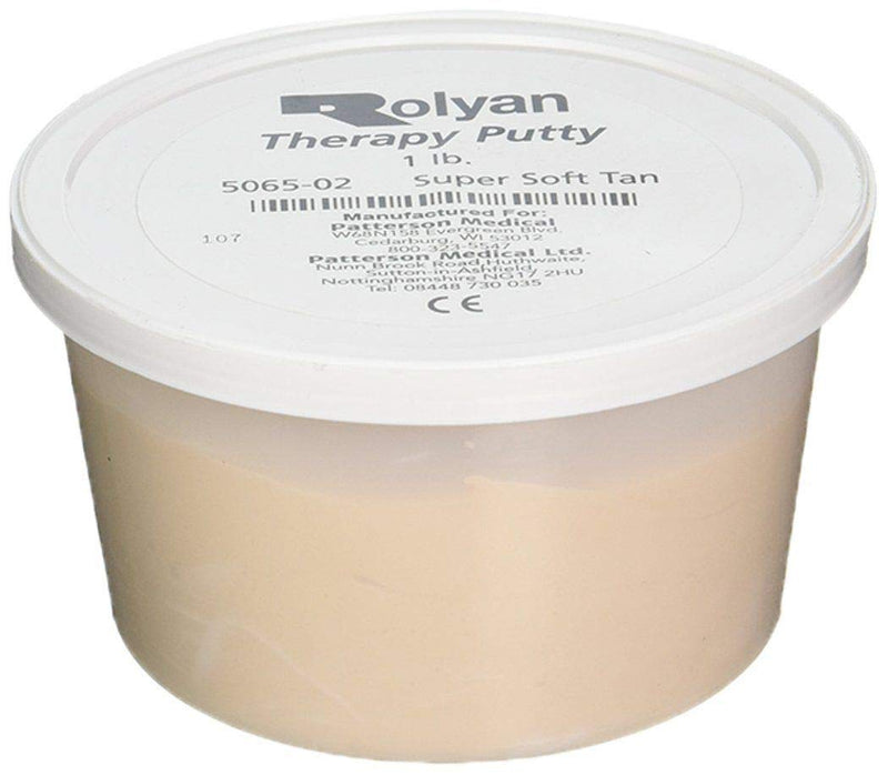 [Australia] - Sammons Preston Therapy Putty, Therapeutic Hand Exerciser, Theraputty for Finger and Hand Rehabilitation, Exercise Putty to Improve Hand Grip Strength, Occupational Therapy, 1 Pound, Super Soft, Tan Tan - Super Soft 
