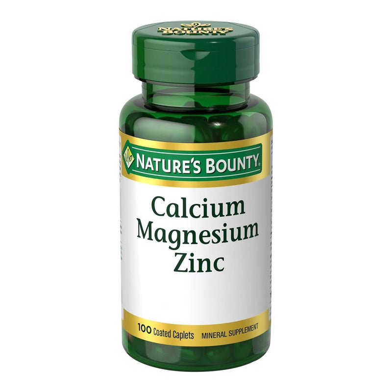 [Australia] - Nature's Bounty Calcium Magnesium & Zinc Caplets, Immune & Supporting Bone Health, 100 Count Calcium Magnesium Zinc 100 Count (Pack of 1) 