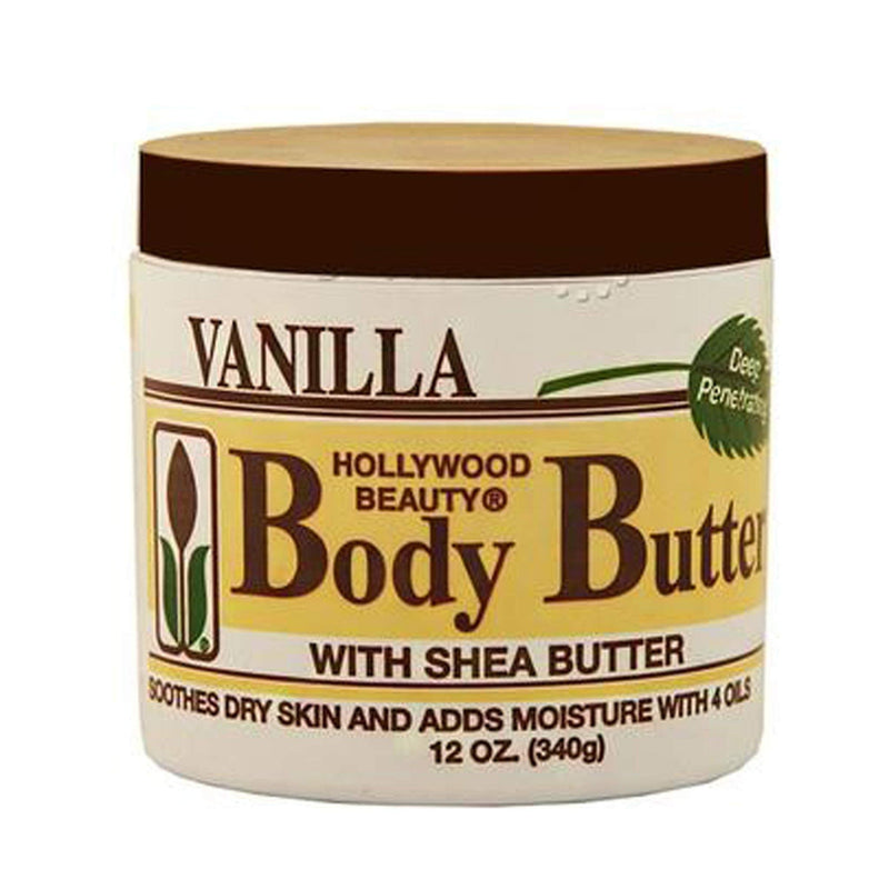 Hollywood Beauty Body Butter with Shea Butter and Vitamin E, 12 Ounce 12 Ounce (Pack of 1)