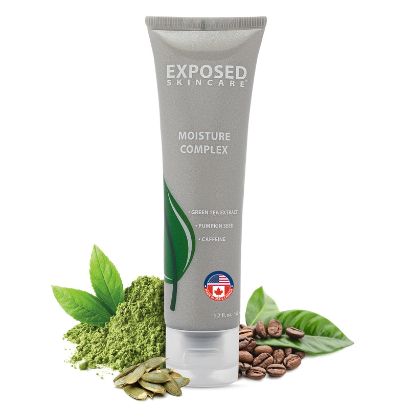 Exposed Skin Care Moisture Complex Oil-Free Daily Face Moisturizer | Non-Comedogenic, Lightweight Hydrating Gel, Green Tea Extract, Pumpkin Seed, Caffeine, For Oily and Acne-Prone Skin