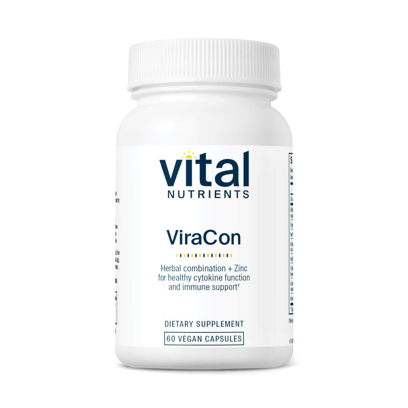Vital Nutrients ViraCon - Vegan Immune Support Supplement* - Zinc, Elderberry, Licorice Root Extract, & Other Herbs for Comprehensive Immune Support - Gluten, Dairy, Soy Free - Non-GMO - 60 Capsules