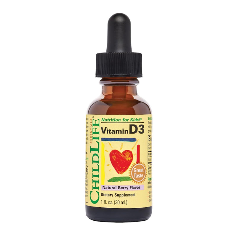 CHILDLIFE ESSENTIALS Baby Vitamin D3 Drops, Berry, 1 Fl Oz (Pack of 1) | Infants, Children, Toddlers, Vitamin D Drops, 500 IU per Serving, Immune & Bone Health Support, Natural Berry Flavor 1 Fl Oz (Pack of 1)