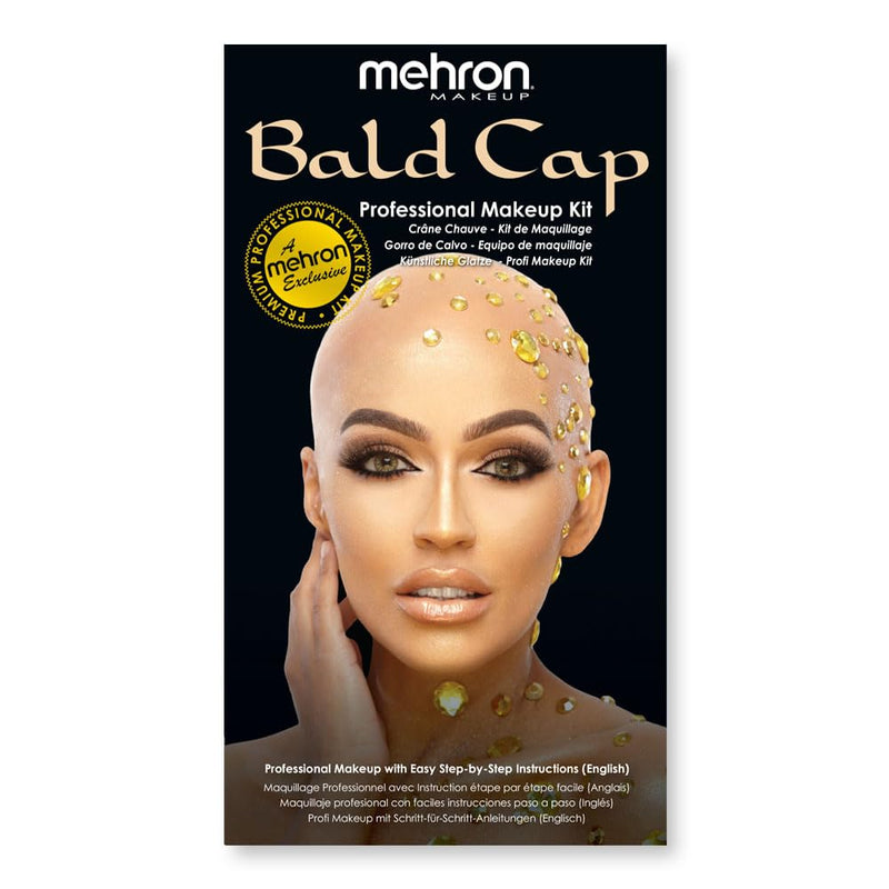 [Australia] - Mehron Makeup Premium Character Kits| Makeup Kits for Halloween & Cosplay| Made in the USA | Complete Kit | Includes Tools & Instructions on How to Create the Look | (Bald Cap) Bald Cap 