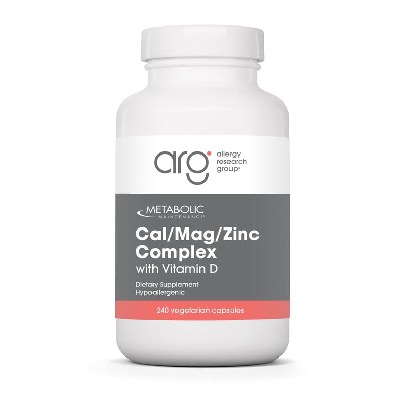 Metabolic Maintenance Cal Mag Zinc with Vitamin D, 240 Capsules | Calcium Magnesium Zinc with Vitamin D for Bone Density and Mineral Balance, High Absorption, Hypoallergenic