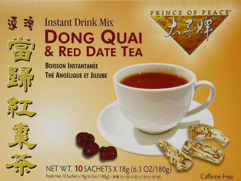 [Australia] - Prince of Peace Dong Quai & Red Date Instant Tea 10 Tea Bags (Pack of 2) 10 Count (Pack of 2) 