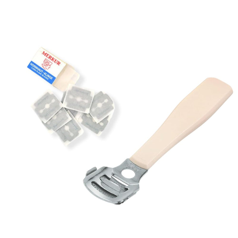 [Australia] - MERKUR Corn Callus Razor 923 With 10-Pack Callus Blades | Steel PA | Made in Germany 