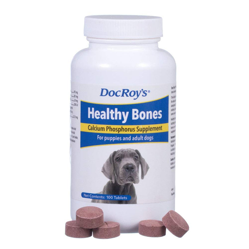 Revival Animal Health Doc Roy's Healthy Bones- Calcium Phosphorus Supplement- for Dogs & Puppies- 100ct Tablets - PawsPlanet Australia