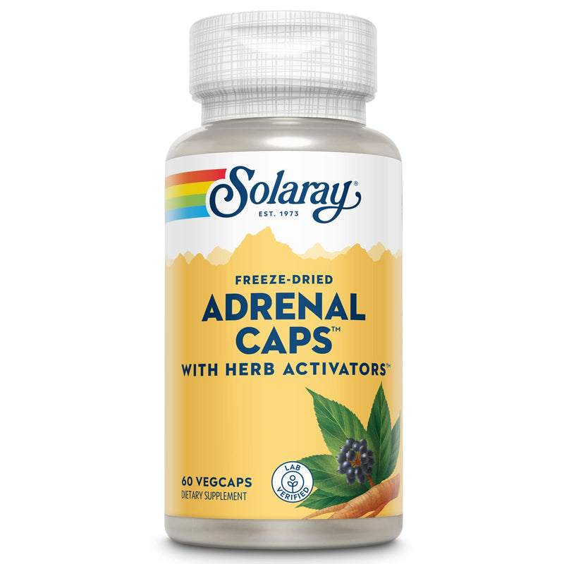 [Australia] - Solaray Adrenal Caps Freeze Dried, Veg Cap (Btl-Plastic) 170mg 60ct 