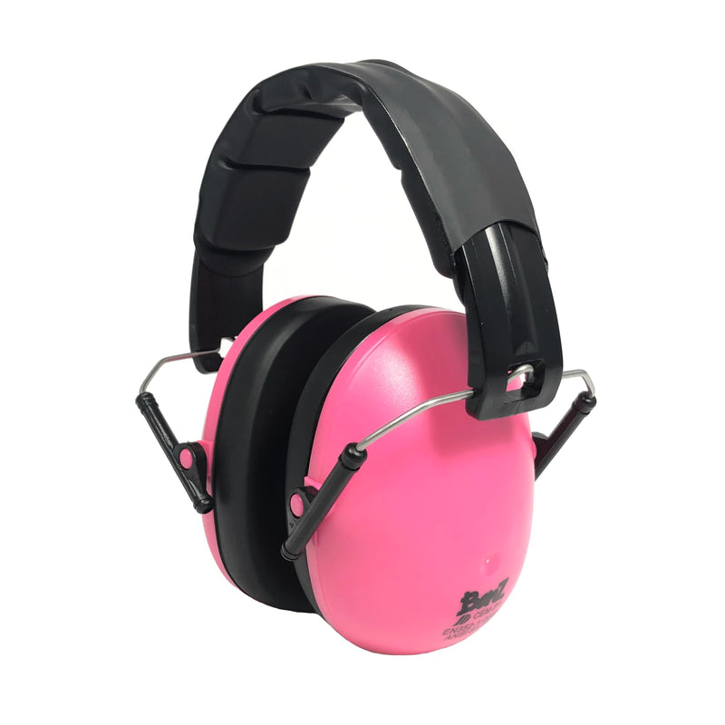 [Australia] - BANZ Kidz Earmuffs 2 Years & Older - Loud Noise Cancelling Kids Headphones & Toddler Ear Muffs, Size Adjustable Pink 