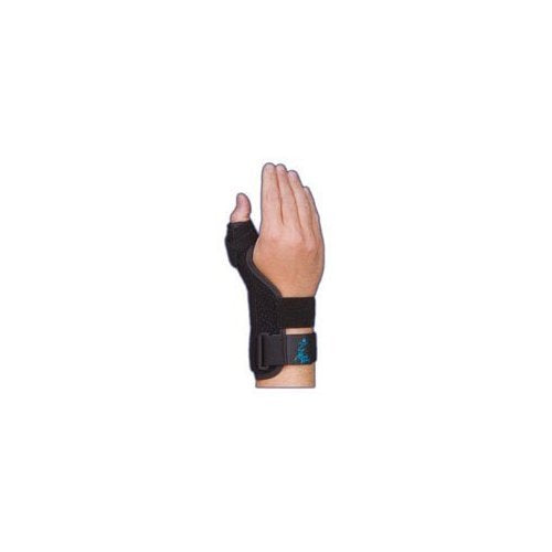 Med Spec Suede Thumb Support malleable aluminum thumb, 7.5" Black, Universal