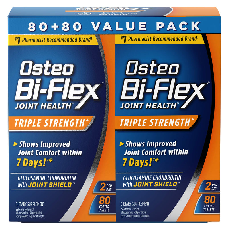 [Australia] - Osteo Bi-Flex Triple Strength Twin, 80 Count, 2pack Unflavored 80 Count (Pack of 2) 