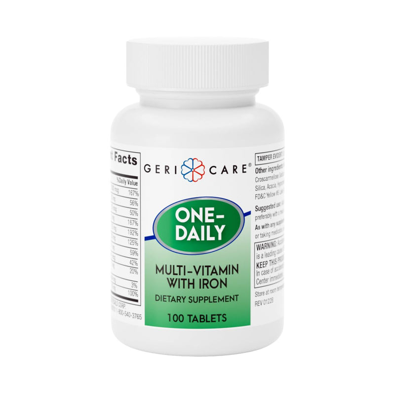 GeriCare One-Daily Multi-Vitamin with Iron Tablets,100 Count (Pack of 1) 100 Count (Pack of 1)