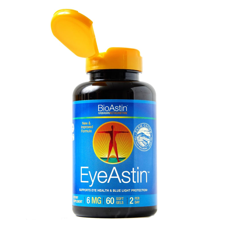 [Australia] - EyeAstin, BioAstin Hawaiian Astaxanthin with Lutein & Zeaxanthin, Supports Eye Health Naturally, 60 Count EyeAstin 