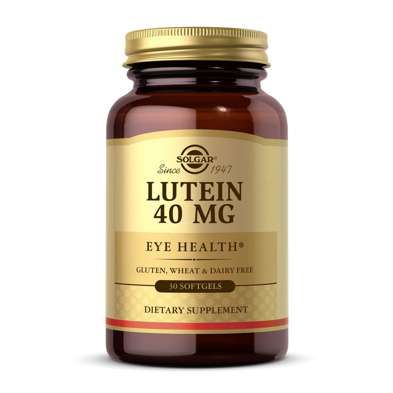 [Australia] - Solgar Lutein 40 mg, 30 Softgels - Supports Eye Health - Helps Filter Out Blue-Light - Contains FloraGLO Lutein - Gluten Free, Dairy Free - 30 Servings 