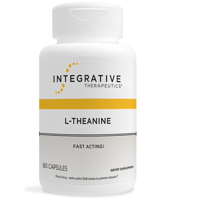 Integrative Therapeutics L-Theanine - Amino Acid Supplement for Stress & Relaxation Support* - Vegan, Gluten-Free & Dairy-Free - Third-Party Tested - 60 Capsules (30 Servings) Standard Packaging