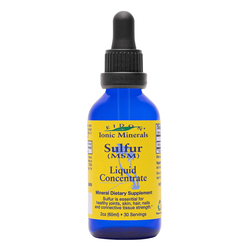 [Australia] - Eidon Ionic Minerals Liquid Sulfur Concentrate - Ionic MSM Sulfur Drops Supplement, Supports Smooth Skin & Glossy Hair, No Preservatives or Additives - 2 Oz Bottle 