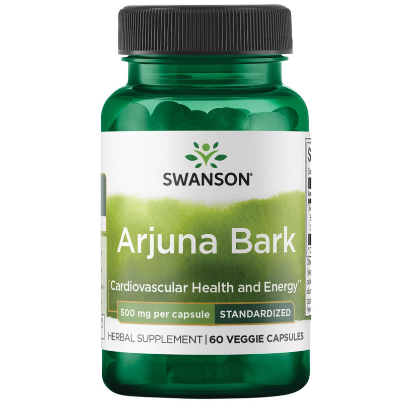 [Australia] - Swanson Arjuna 500 Milligrams 60 Veg Capsules 