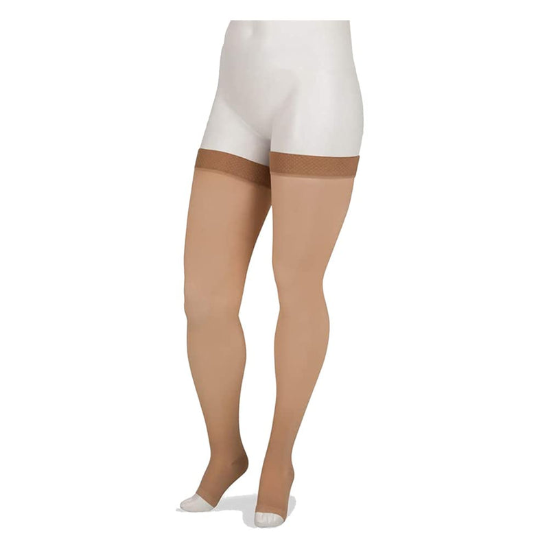 [Australia] - Juzo Basic 4411ag 20-30mmhg Thigh-High Open Toe Compression Stocking,Beige,2 (II) Beige 2 (II) 