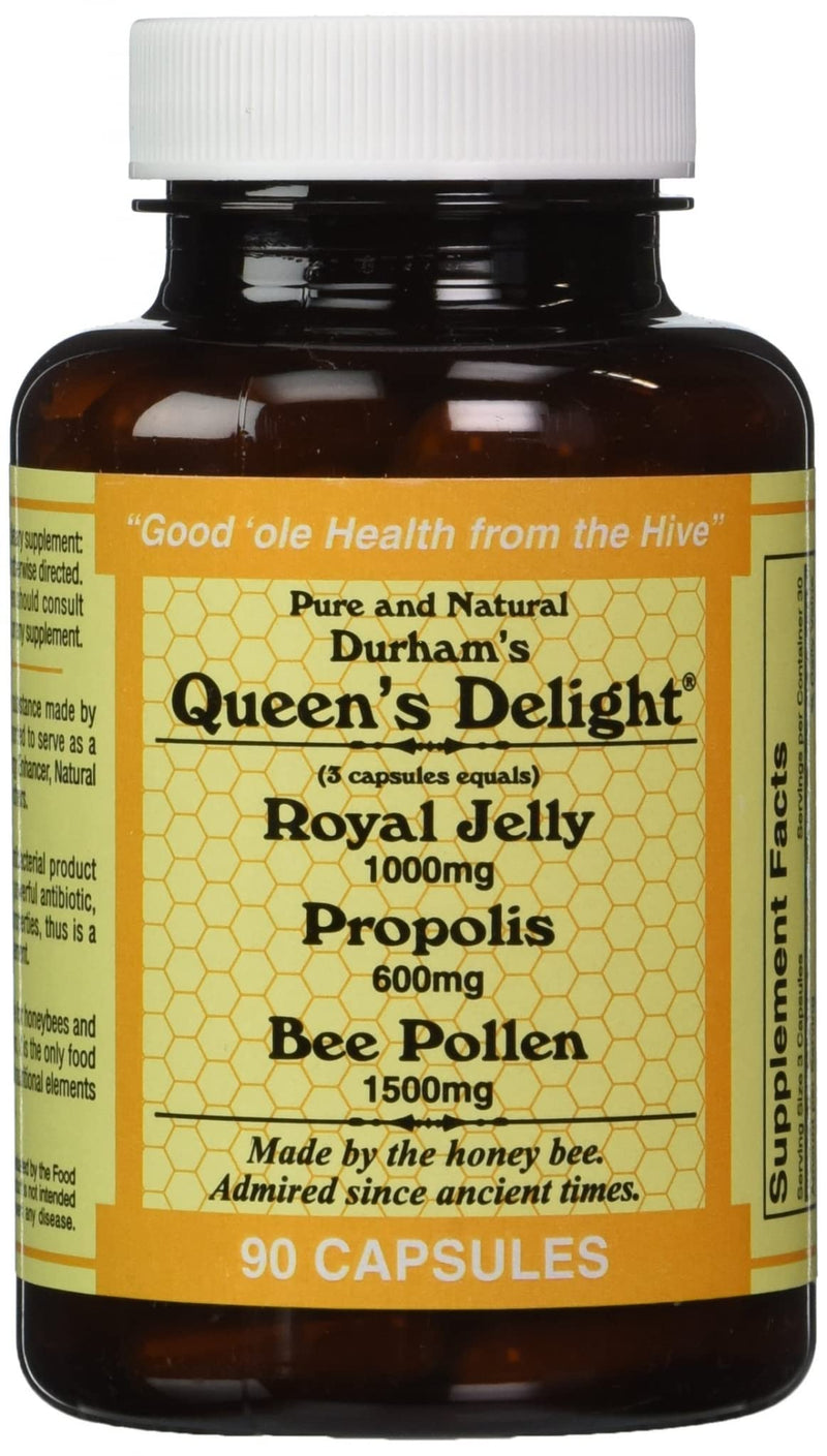 [Australia] - Durham's Queen's Delight (Royal Jelly 1000mg, Propolis 600mg, Beepollen 1500mg) in 3 Daily Capsules 