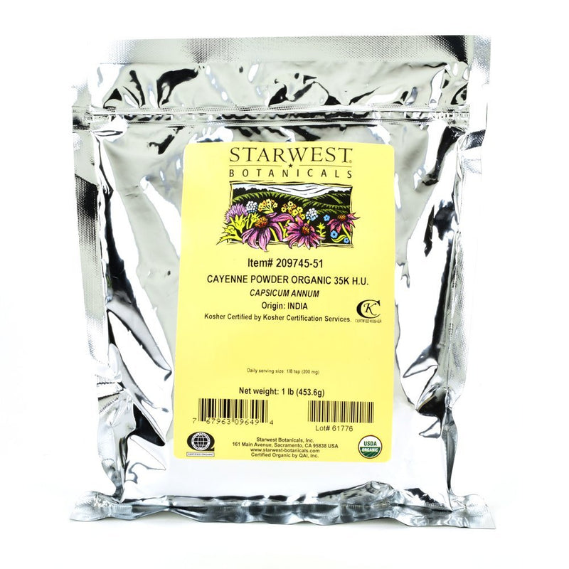 [Australia] - Starwest Botanicals Organic Cayenne Pepper Powder 35,000 SHU, 1 Pound (Pack of 1) 