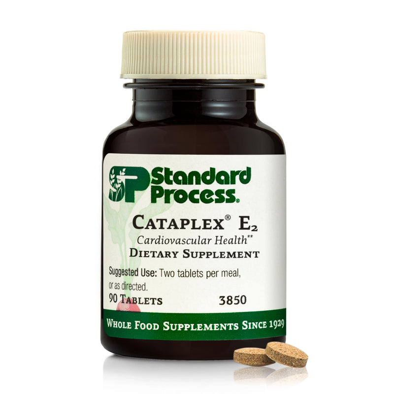 [Australia] - Standard Process Cataplex E2 - Vitamin E & Selenium Supplement for Cardiovascular & Cellular Health - Antioxidant Support for Heart Health - Non-Dairy & Non-Soy - 90 Tablets 