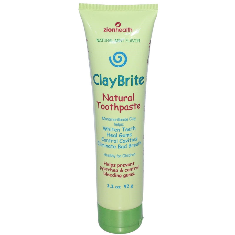 Tpste,Claybrite Natural by Zion Health - 4 Oz, 2 Pack