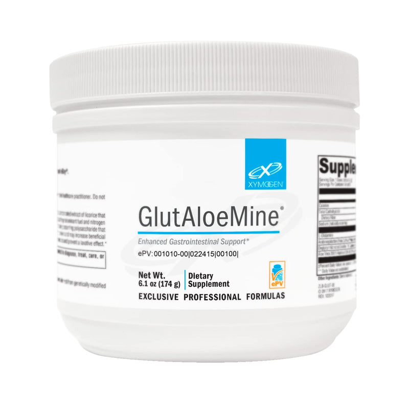 [Australia] - XYMOGEN GlutAloeMine Powder - Supports Gut Health - 3000 mg L Glutamine Powder with DGL Deglycyrrhizinated Licorice, Aloe Vera Extract, Arabinogalactan for GI Health (6.1 oz) 6.1 Ounce (Pack of 1) 