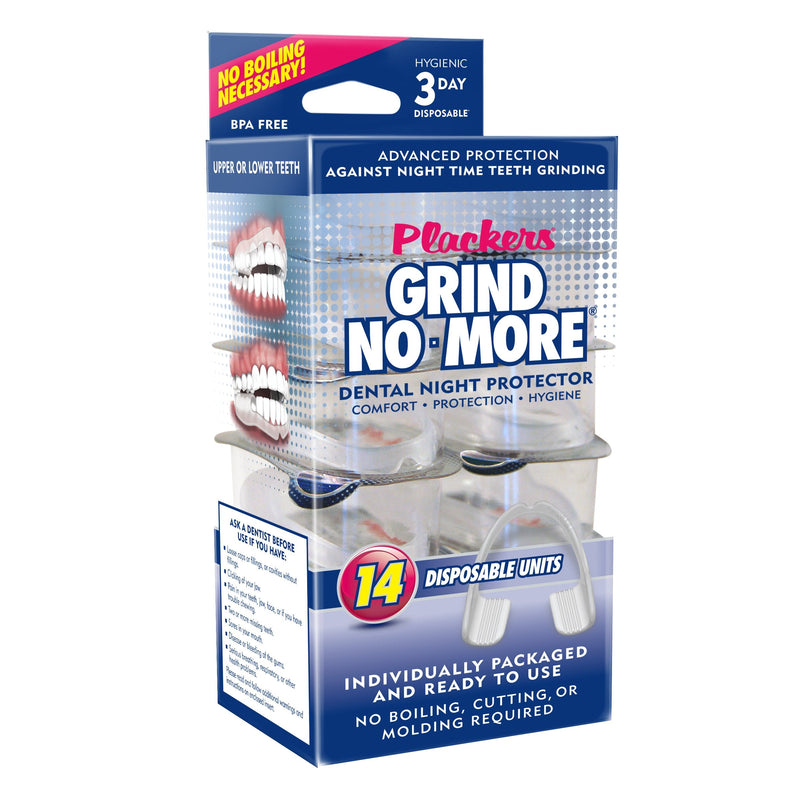 [Australia] - Plackers Grind No More Dental Night Guard for Teeth Grinding, 14 Count 14 Count (Pack of 1) 
