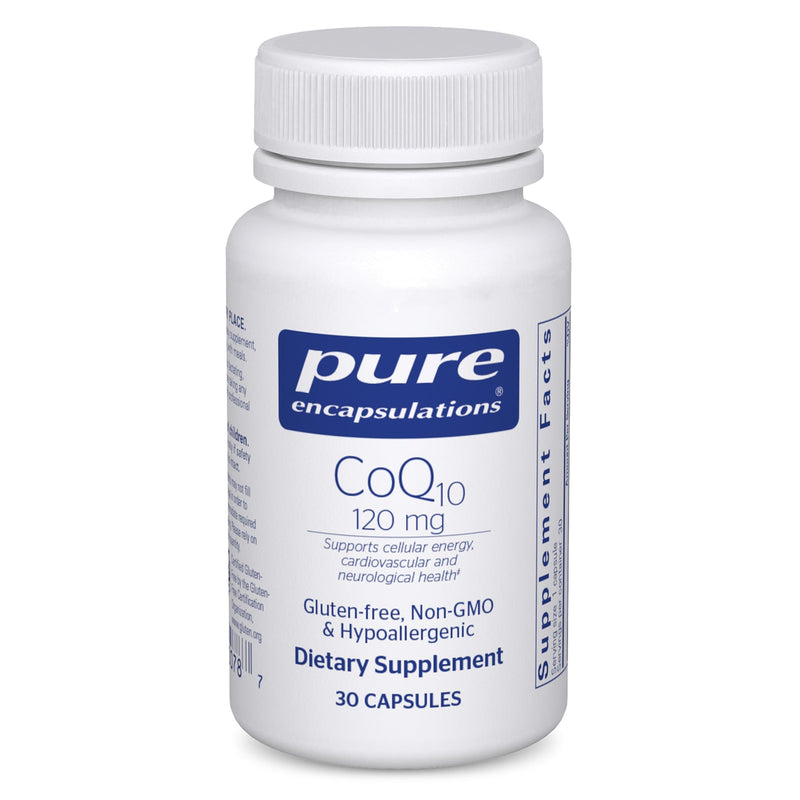 [Australia] - Pure Encapsulations CoQ10 120 mg - Coenzyme Q10 Supplement for Heart Health, Energy, Antioxidants, Brain & Memory Health - Cellular Health, Cognition & Cardiovascular Support* - 30 Capsules 30 Count (Pack of 1) 