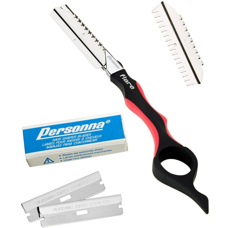 [Australia] - Personna Flare Hair Shaping Razor with 5 Glide Coated Blades Free 
