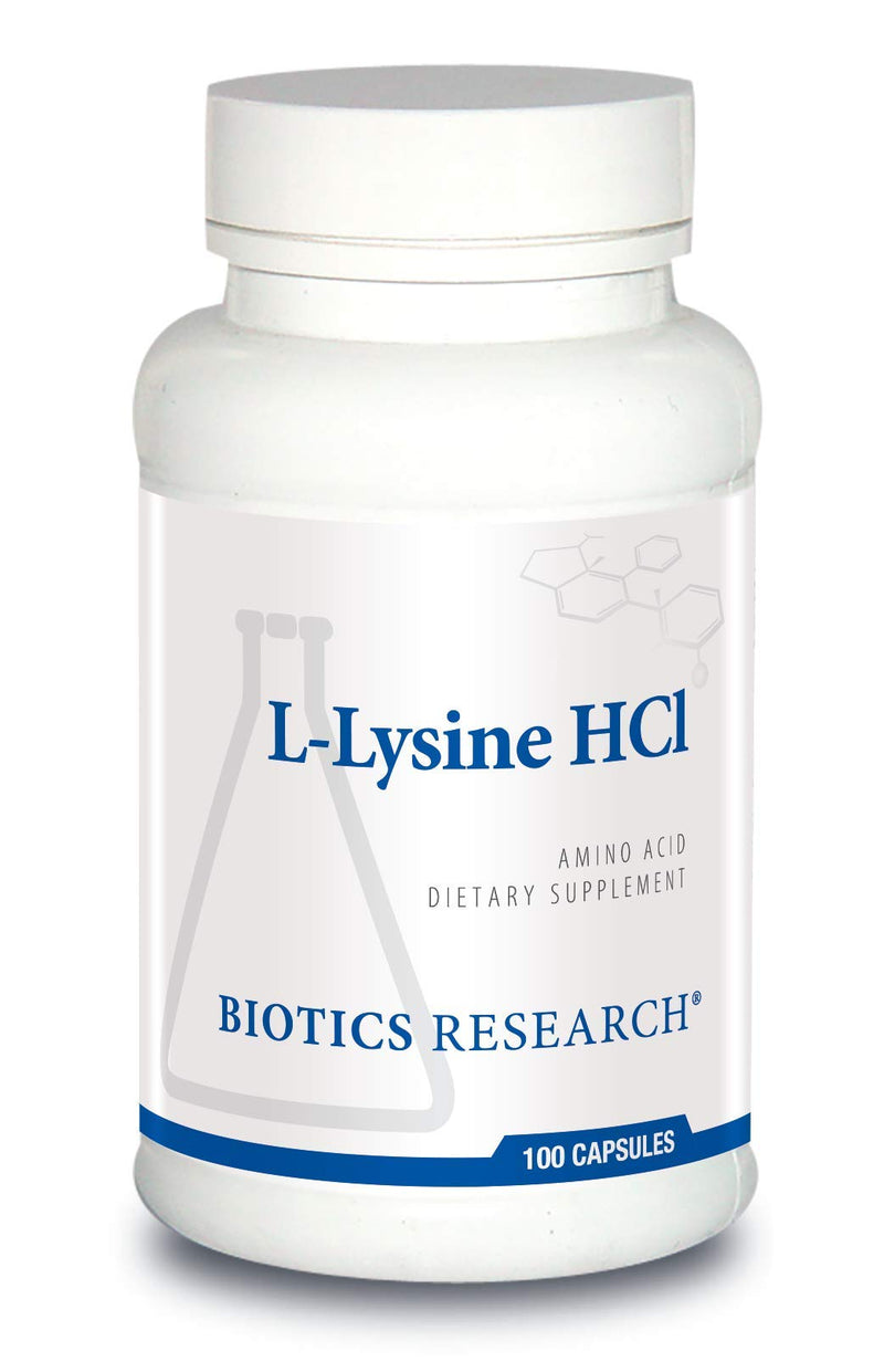 [Australia] - Biotics Research L Lysine HCI Amino Acid L lysine Supplement Promotes Energy, Boosts Immunity, Stimulates Calcium Absorption 100 capsules 