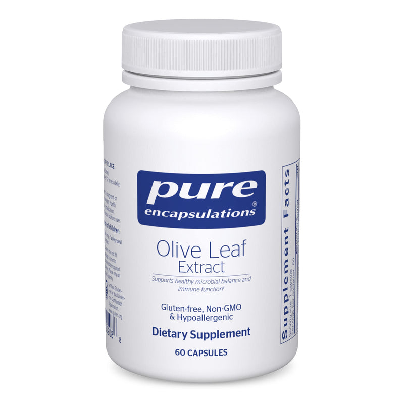 [Australia] - Pure Encapsulations Olive Leaf Extract | Hypoallergenic Supplement Supports Immune System and Healthy Intestinal Environment | 60 Capsules 60 Count (Pack of 1) 