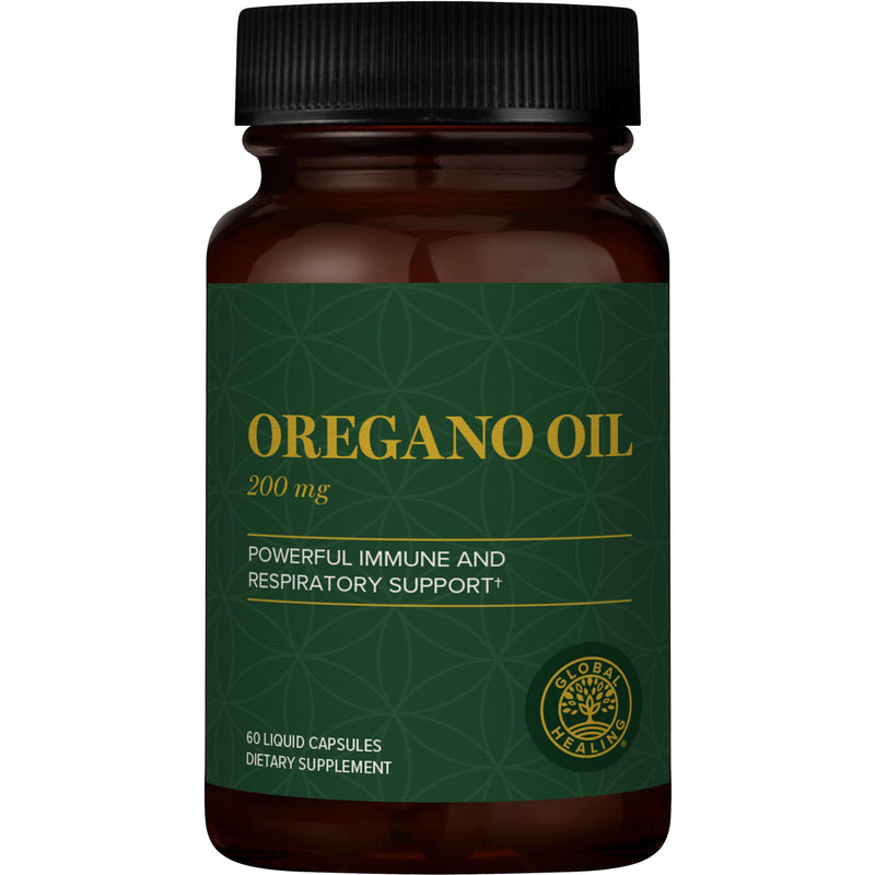 [Australia] - Global Healing Center - Oregano Oil Capsules with Organic Ingredients & Cayenne Pepper Extract, Oregano Capsules for Immune System Support, Respiratory Health, Digestion, Gas & Gut Wellness (60 Count) 