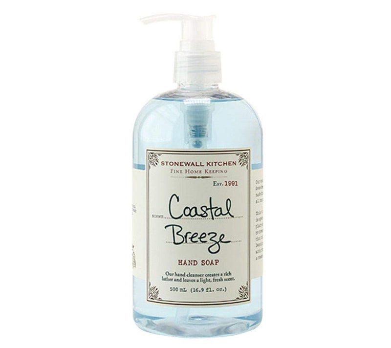 Stonewall Kitchen Coastal Breeze Hand Soap, Enriched with Vitamins, Beautiful Container with Pump, 16.9 Ounces 16.9 Ounce (Pack of 1)