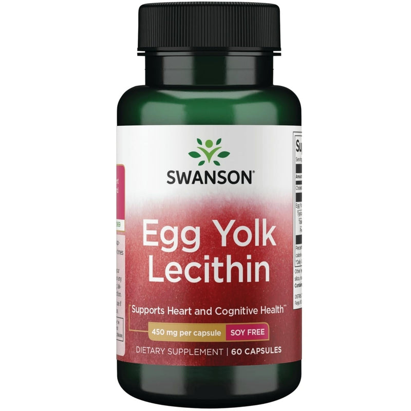 [Australia] - Swanson Egg Yolk Lecithin - Soy-Free Supplement - (60 Capsules) 