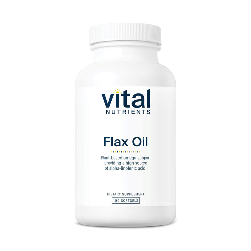[Australia] - Vital Nutrients Flax Seed Oil 3000mg | Cold Pressed Flax Oil with high concentration of ALA for Heart Health* | Gluten, Dairy and Soy Free | Non-GMO | 100 Softgels 