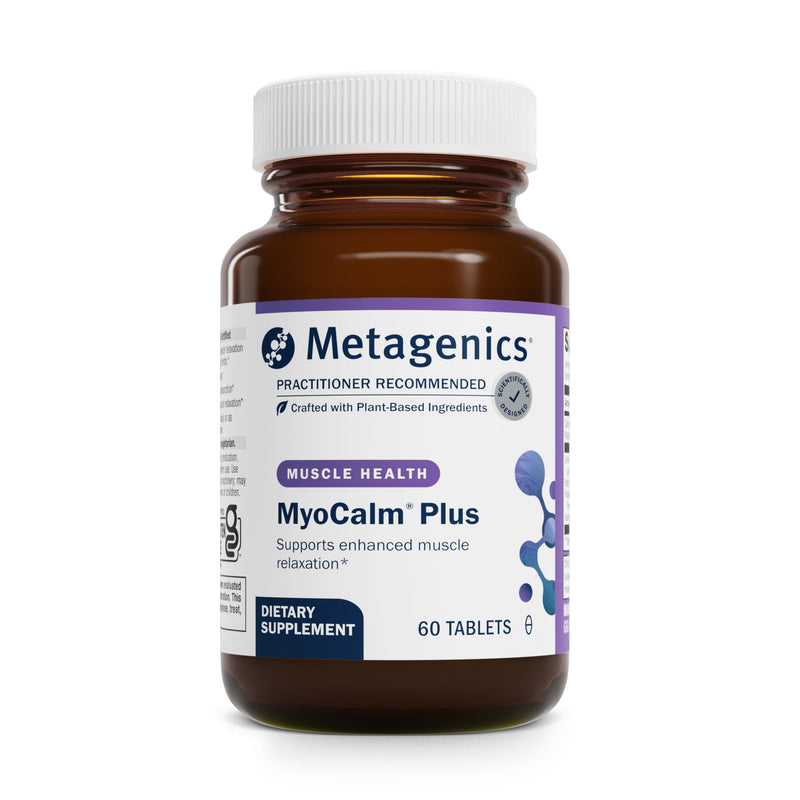 Metagenics MyoCalm Plus, Muscle Relaxation Support, 60 Tablets | Herbal Muscle Relaxation Supplement, Valerian and Passion Flower, Supports Muscle Relaxation and Tension Relief, Non-GMO Lemon 60 Count (Pack of 1)