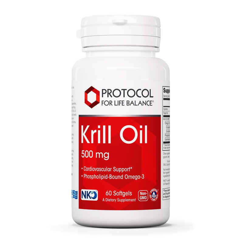 [Australia] - Protocol Krill Oil 500mg - Krill Oil Supplement - DHA & EPA - with Astaxanthin - Supports Heart, Brain, Joints* - Non-GMO & Halal - 60 Softgels 