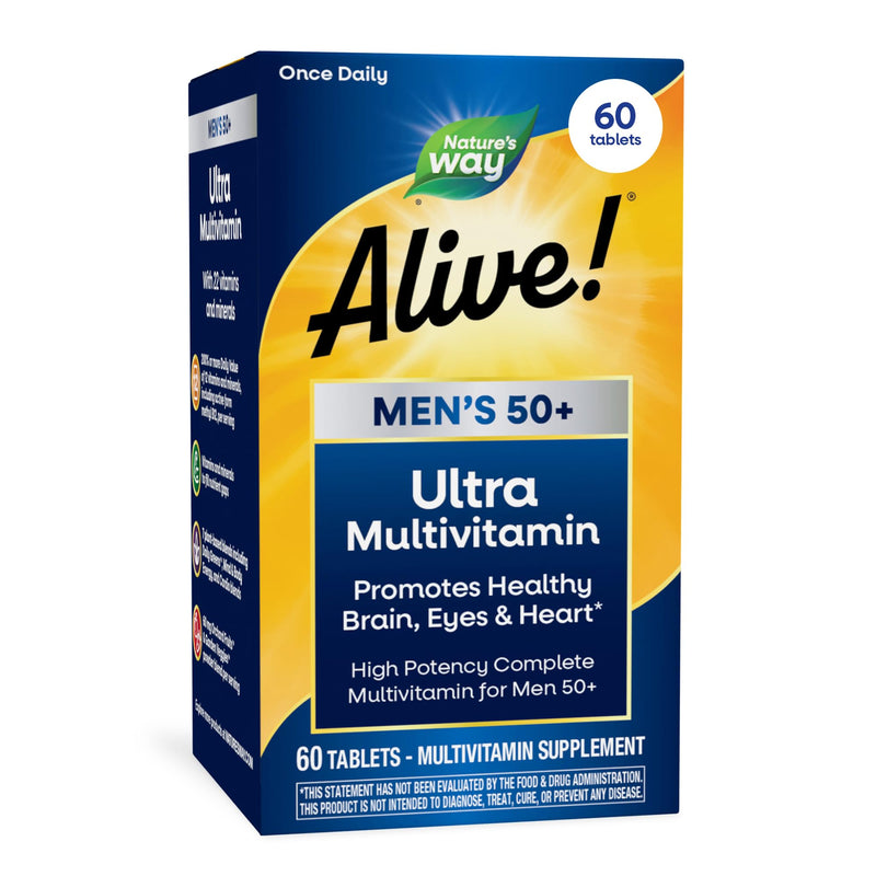 Nature's Way Alive! Men's 50 Plus Ultra Potency Multivitamin, 60 ct