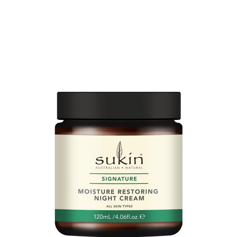 Sukin Signature Night Cream, Moisture Restoring – Dry Skin Face Cream with Botanicals, Shea Butter & Rosehip Oil, Naturally Rich in Vitamin A and Vitamin C, 4.06 Oz
