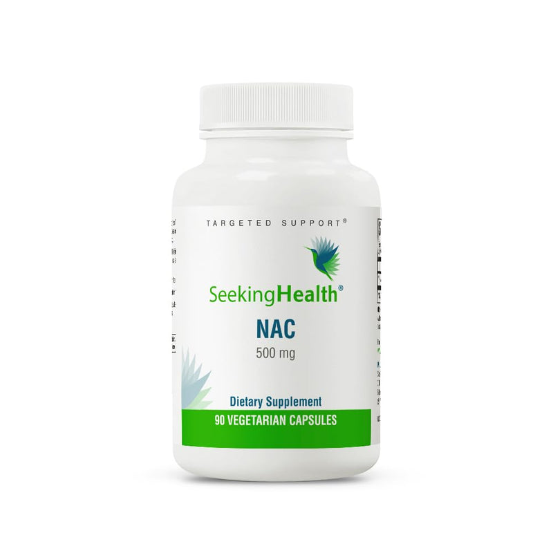 [Australia] - NAC | 500 mg N-Acetyl-L-Cysteine | Powerful Detoxifying Action| 90 Easy-To-Swallow Capsules | Free of Common Allergens | Seeking Health 