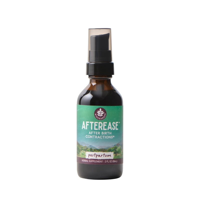 WishGarden Herbs AfterEase Drops, Postpartum Cramp & Contraction Ease, 2oz | Cramp Bark, Black Haw Bark, Motherwort & Yarrow, First 24-48 Hour Recovery, FairWild Certified, Vegan 2 Fl Oz (Pack of 1)