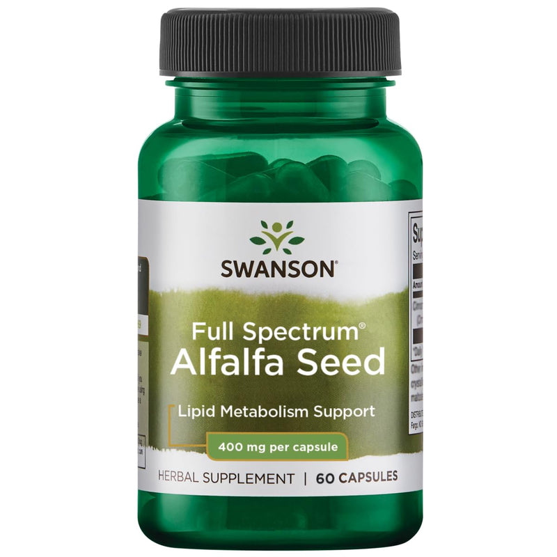 [Australia] - Swanson Full Spectrum Alfalfa Seed 400 Milligrams 60 Capsules 
