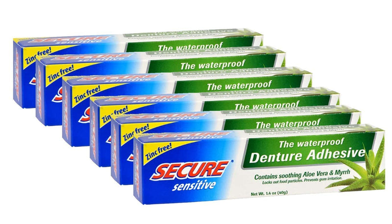Secure Denture Bonding Adhesive, Zinc, 1 Ounce