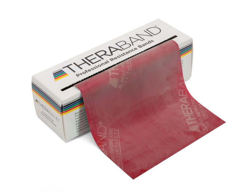 [Australia] - THERABAND Resistance Bands, 6 Yard Roll Professional Latex Elastic Band For Upper Body, Lower Body, & Core Exercise, Physical Therapy, Pilates, At-Home Workouts, & Rehab, Red, Medium, Beginner Level 3 Red - Medium 