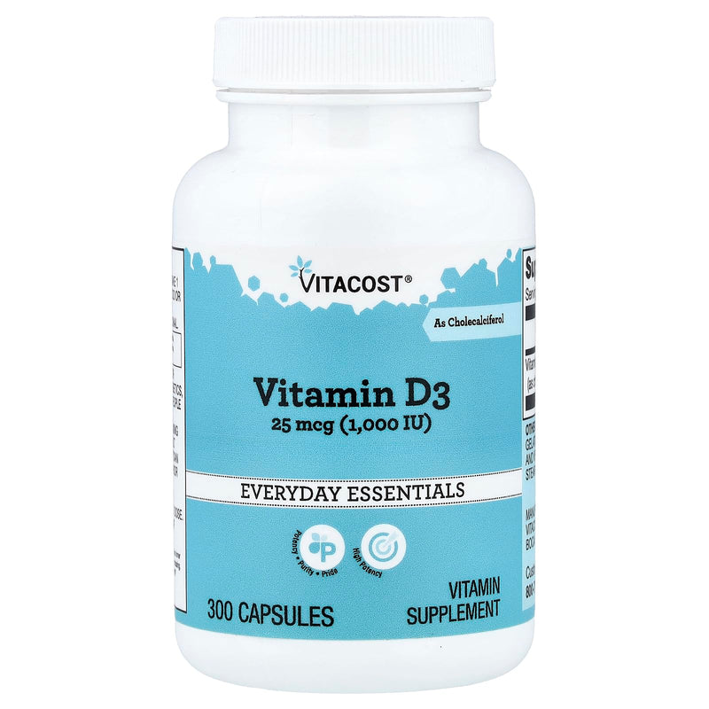 Vitacost Vitamin D3 (as Cholecalciferol) -- 1000 IU - 300 Capsules