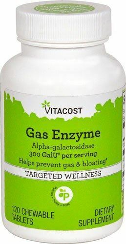 [Australia] - Vitacost Gas Enzyme Alpha-galactosidase - 300 GalU per Serving - 120 Chewable Tablets 