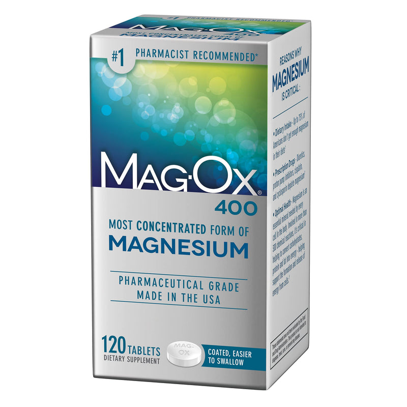 [Australia] - Mag-Ox Magnesium Supplement, Pharmaceutical Grade Magnesium Oxide 483mg, Most Concentrated Form of Magnesium, 120 Tablets 120 Count (Pack of 1) 